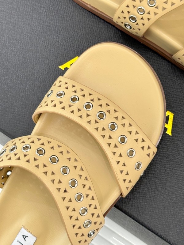 ALAIA 2025 SS Hollow-Out Casual Sandals - KFY00260