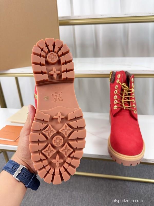 Timberland x LV Monogram Ankle Boots Waterproof Suede - LY00380