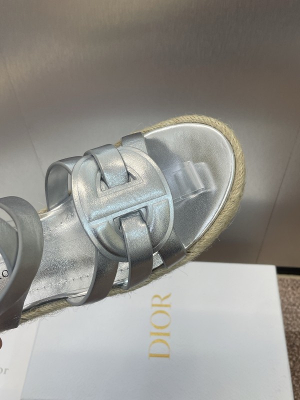 Dior D-Club Jelly Color Hollow Layered Cross Strap Platform High Heel Women's Shoes - KFY00290
