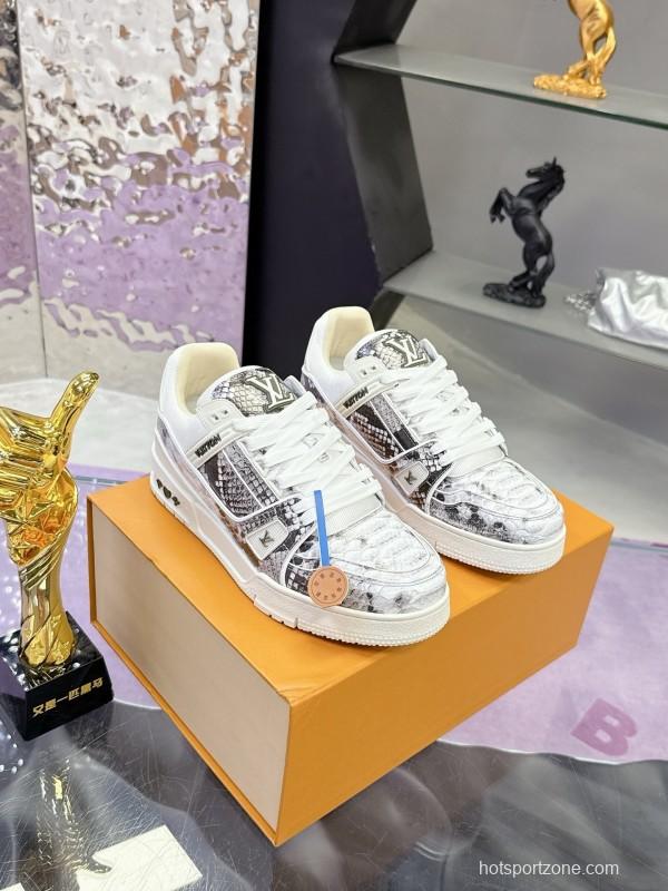 Louis Vuitton LV Trainer Maxi Sneakers Head Grain Ostrich Pattern Series - AS00400