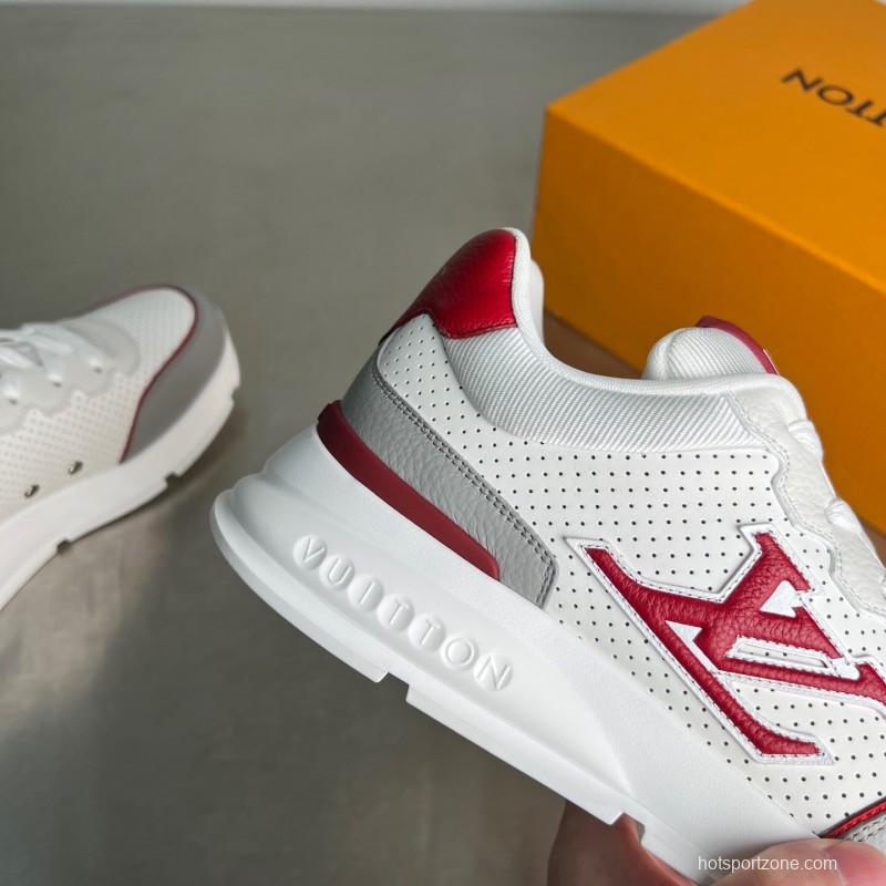 Lv Classic Leather Round Toe Lace-Up Low Top Casual Shoes for Men - YC