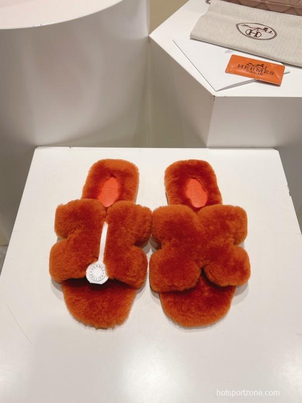 Hermès Fall/Winter 2025 Flat Wool Slippers - LY00240