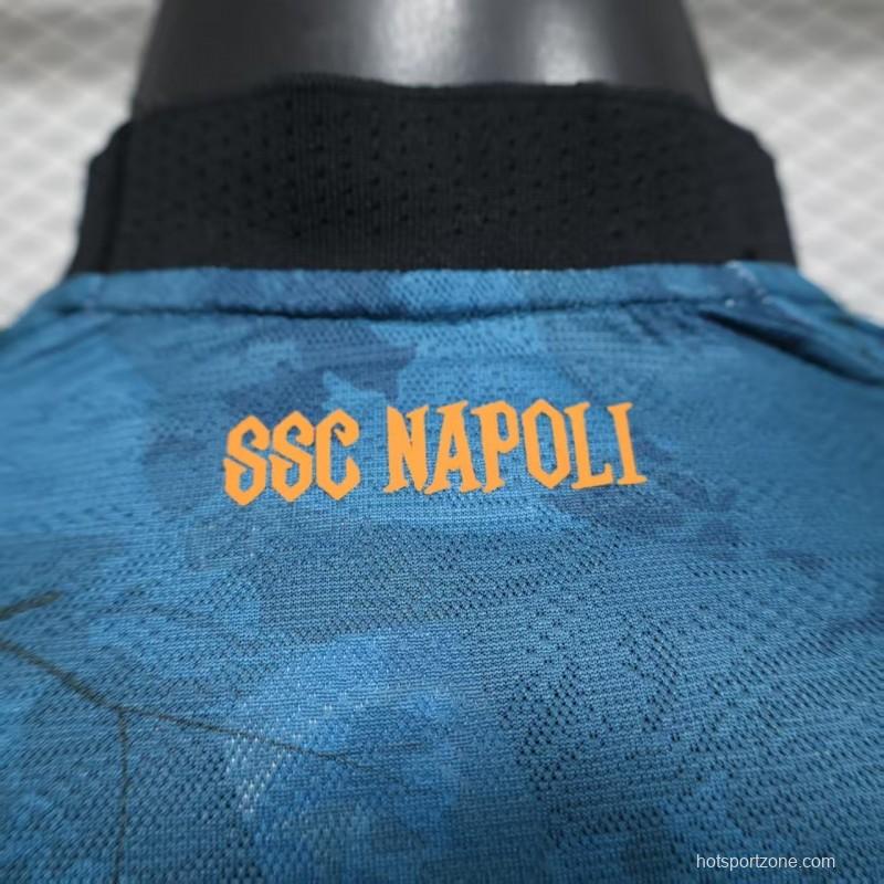 Player Version 25/26 Napoli Halloween Blue Jersey-Glow In Dark