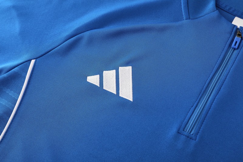 25/26  Adidas Royal Blue/Sky Blue Full zipper Jacket Tracksuit+ long pants