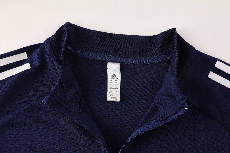 25/26  Adidas Navy Blue Full zipper Jacket Tracksuit+ long pants