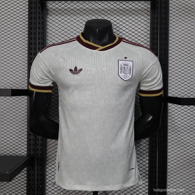 2026 Player Version  Spain Away Off-White Jersey