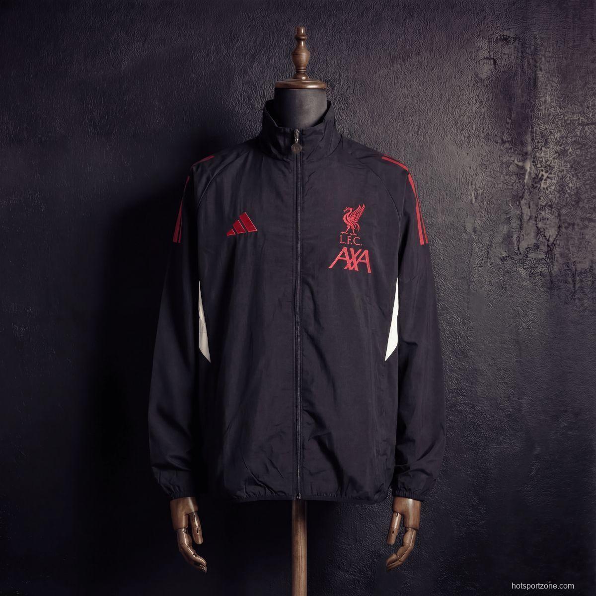 2026 Liverpool Black Jacket Windbreaker