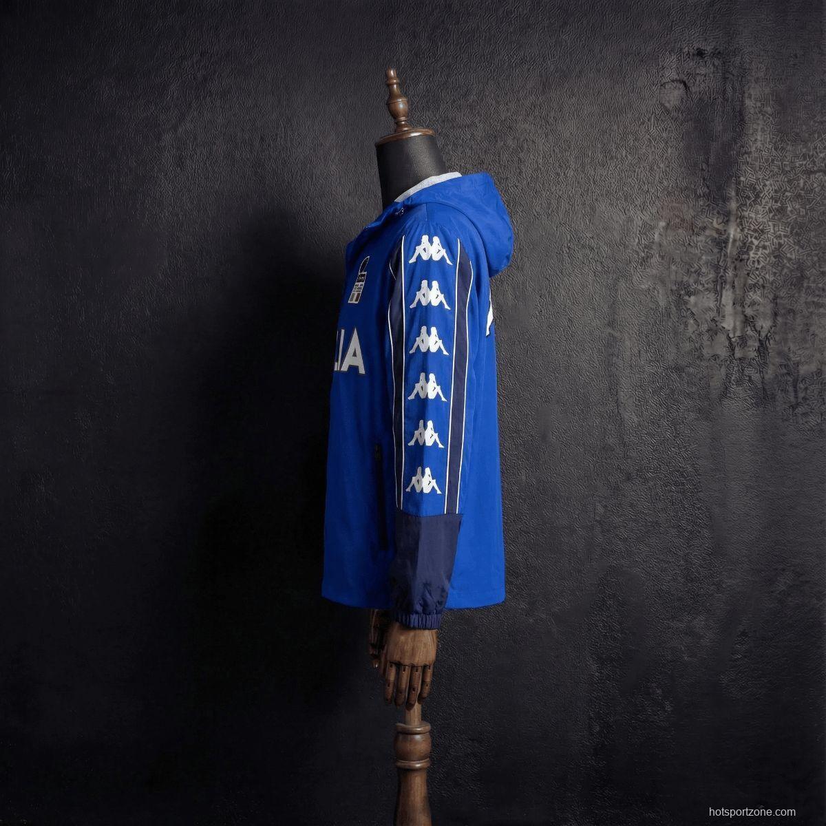 1998 Vintage Style Italy Blue Jacket Windbreaker