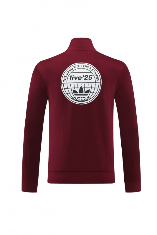 2026 Adidas x OASIS Wine Full Zipper Jacket + Long Pants