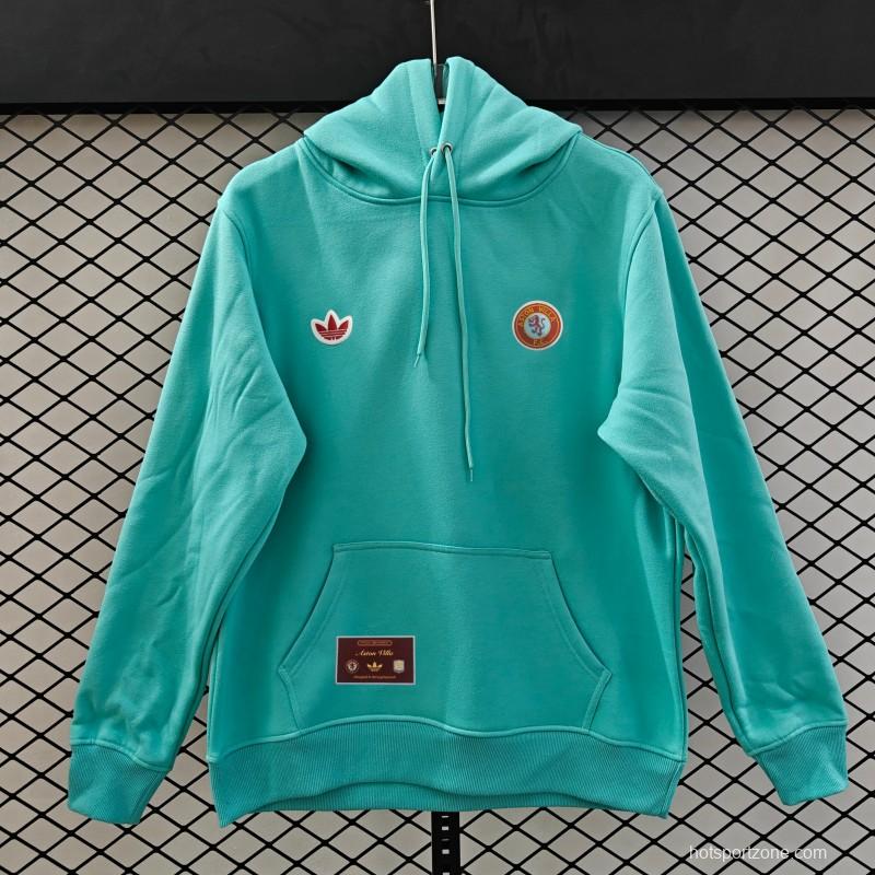 Player Version 2026  Aston Villa x Adidas Home Embroidered Fleece Hoodie 9 Colors