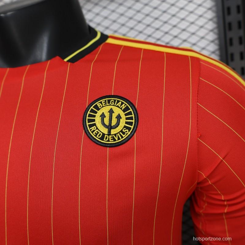 Player Version 2026 Belgium Red Terrace Icons White Jersey