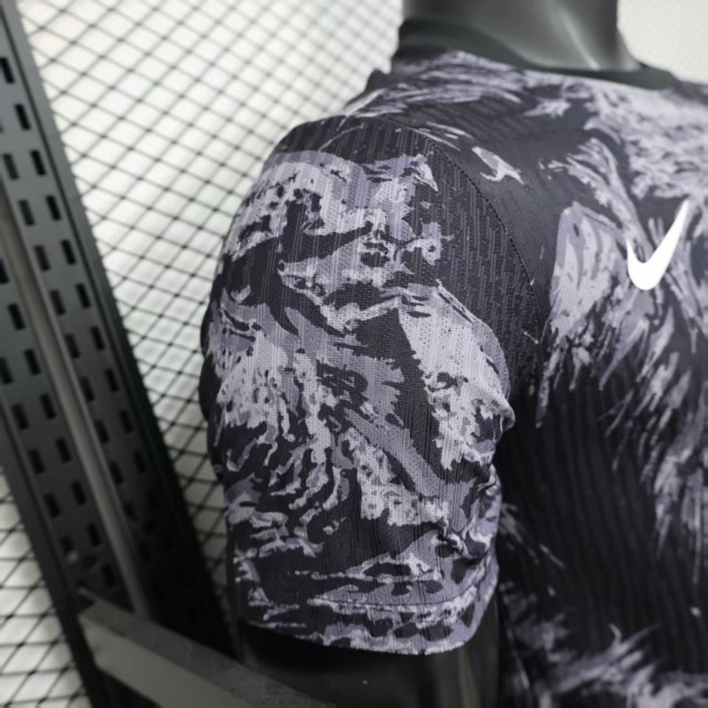 Player Version 2026 England Dark Navy with Lion Brushstroke Pattern Jersey