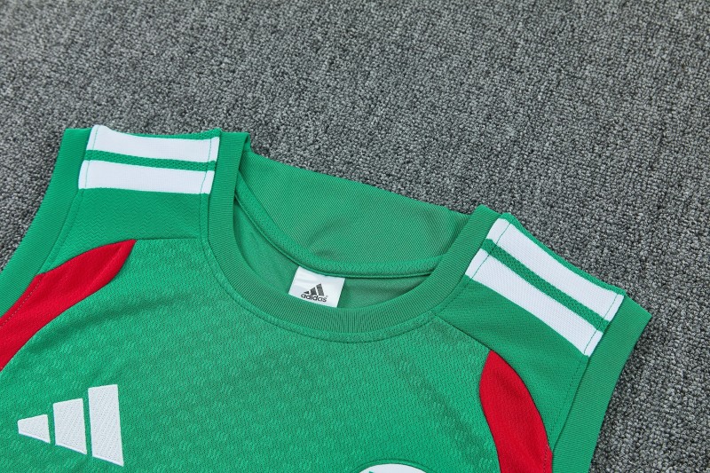 26/27  Algeria Green Sleeveless Training Vest +Shorts Set