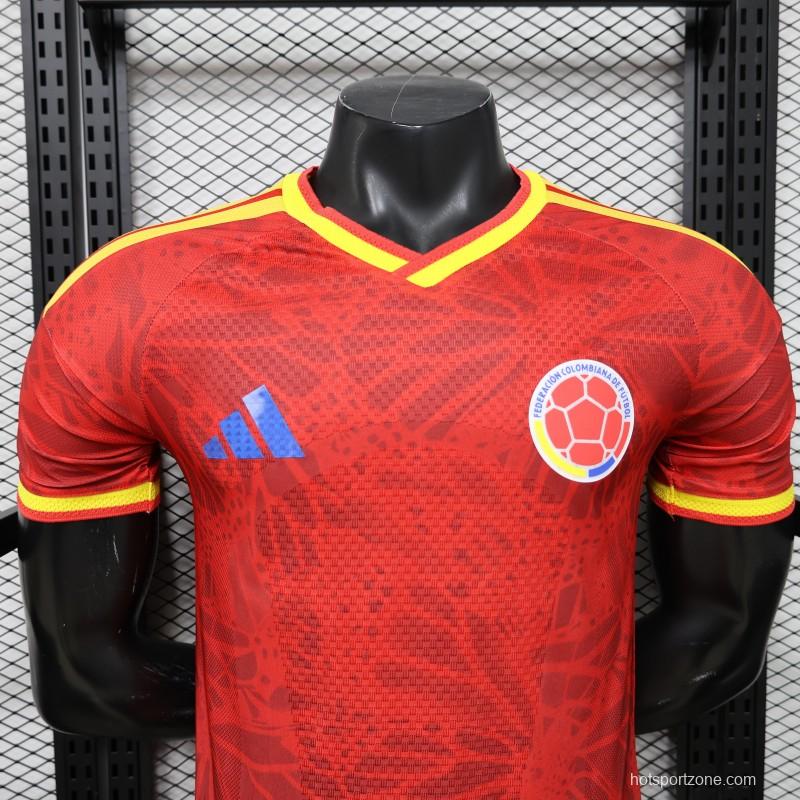 Player Version 2026 Colombia Red & Yellow Away Jersey