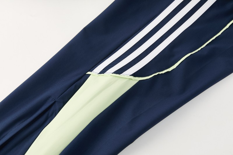 26/27 Real Madrid Navy Blue Full Zipper Hooded Windbreaker Tracksuit + Long Pants