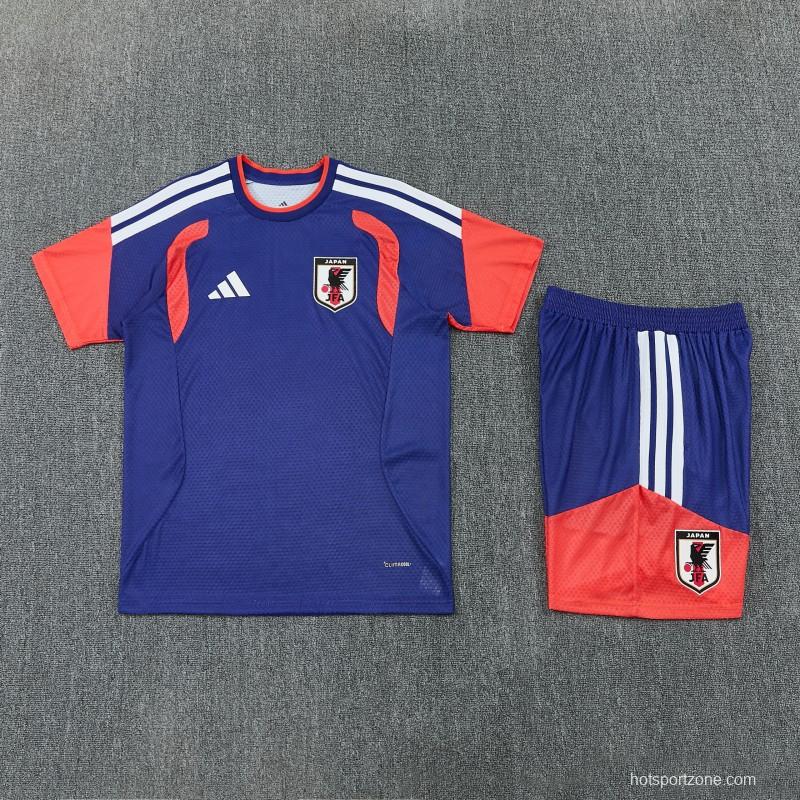 26/27 Japan  Blue  Short Sleeve+Soccer Shorts