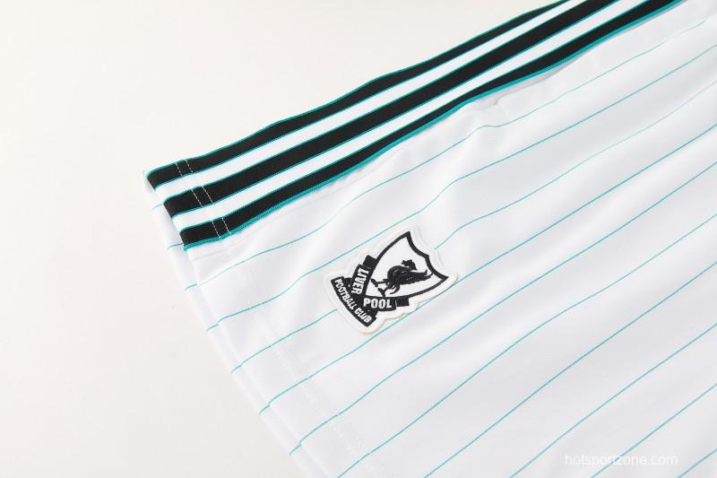 26/27  Liverpool White Short Sleeve+Soccer Shorts