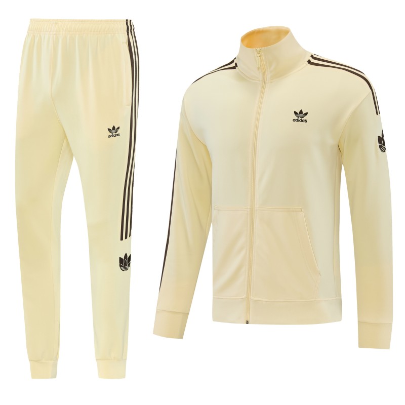 2026  Adidas Apricot Full Zipper Jacket + Long Pants