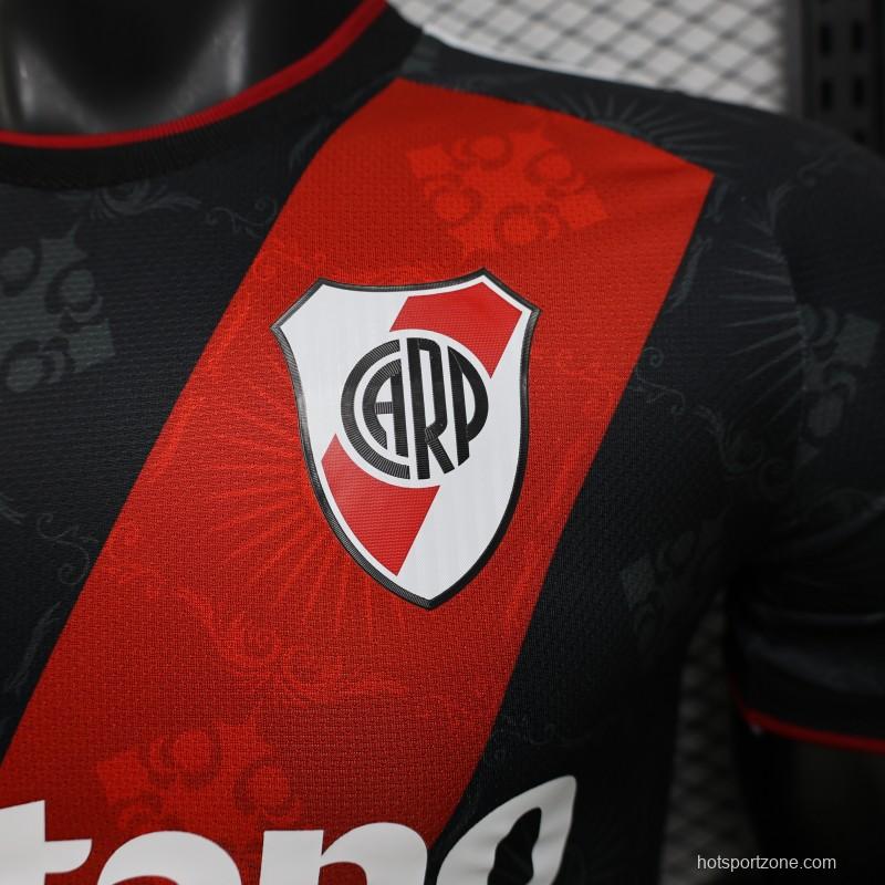 Player Version 26/27 River Plate Black with Red Diagonal Band Third Jersey