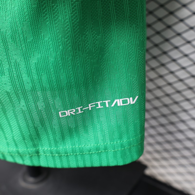 Player Version 2026 Brazil Green with Wave Texture Away Jersey
