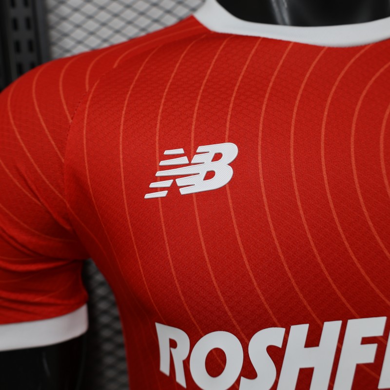 Player Version 26/27 Deportivo Toluca FC Red with Circular Stripe Pattern Home Jersey