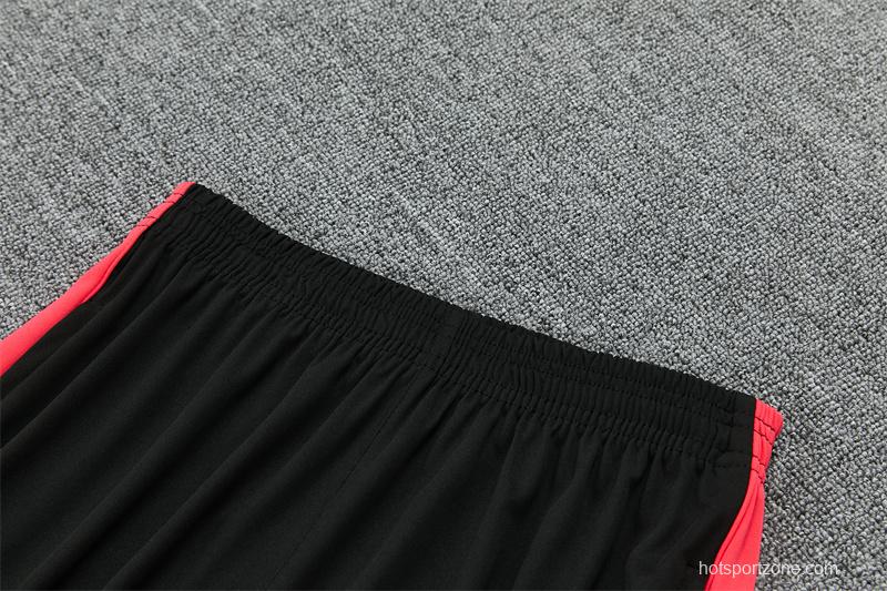 26/27 Brazil Black & Red Half Zipper Jacket Tracksuit + Long Pants