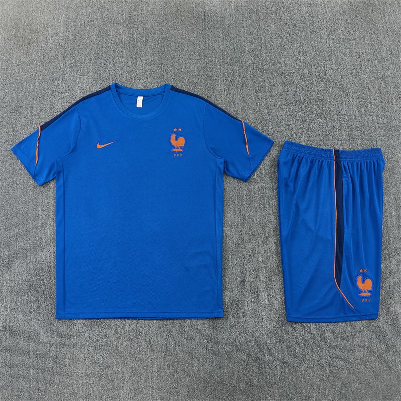 2026 France Blue & Orange Short Sleeve+Soccer Shorts