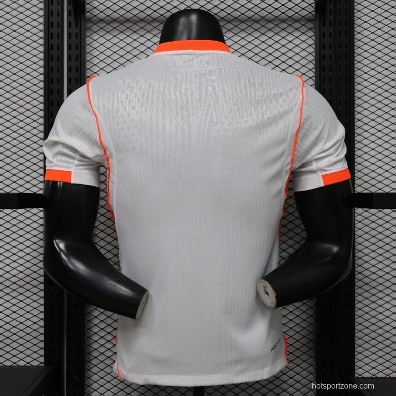 Player Version 2026 Netherlands  White with Orange  Away Jersey