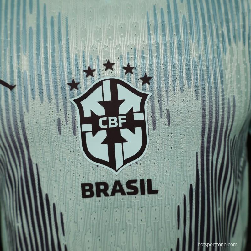 Player Version 26/27 Brazil Mint Green & Black Pattern Special Edition Jersey
