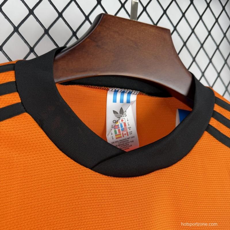 1980 Retro Netherlands Home Long Sleeve Jersey