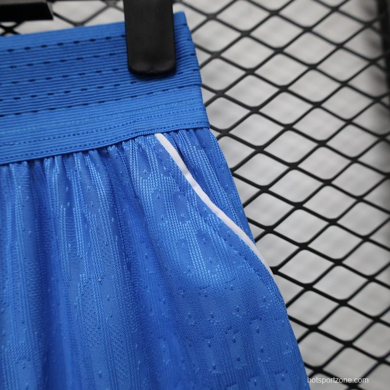 Player Version 26/27 Brazil  Royal Blue Jacquard Stripe Away Shorts