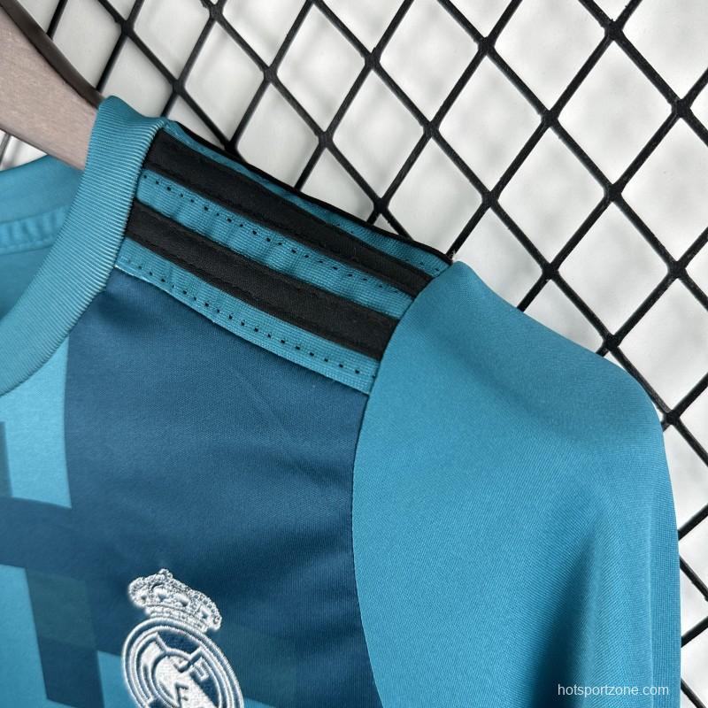 Retro Kids 17/18 Real Madrid Third Long Sleeve Jersey