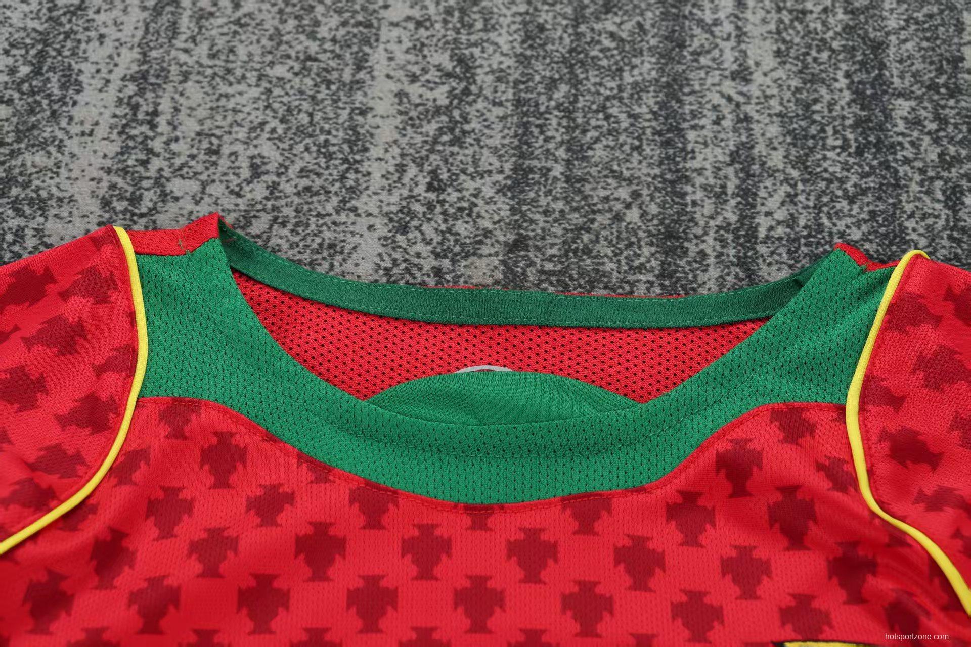 Retro 2004 Kids Portugal Home Long Sleeve Jersey