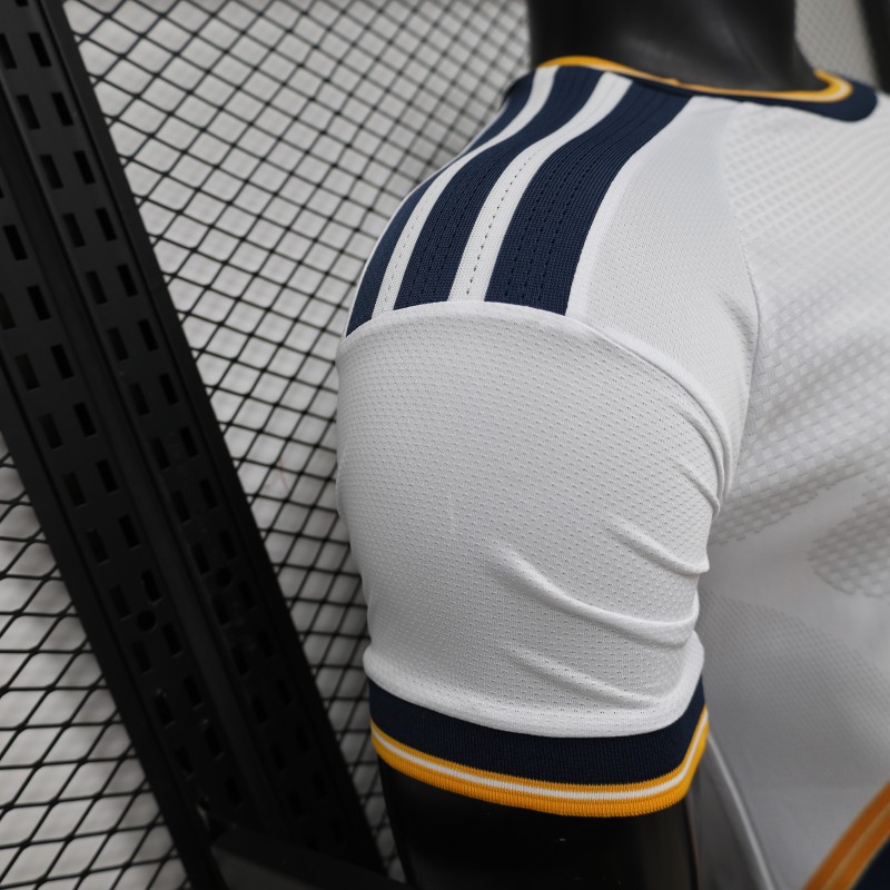 Player Version 2026 LA Galaxy Home White with  Gold Diagonal Sash Jersey