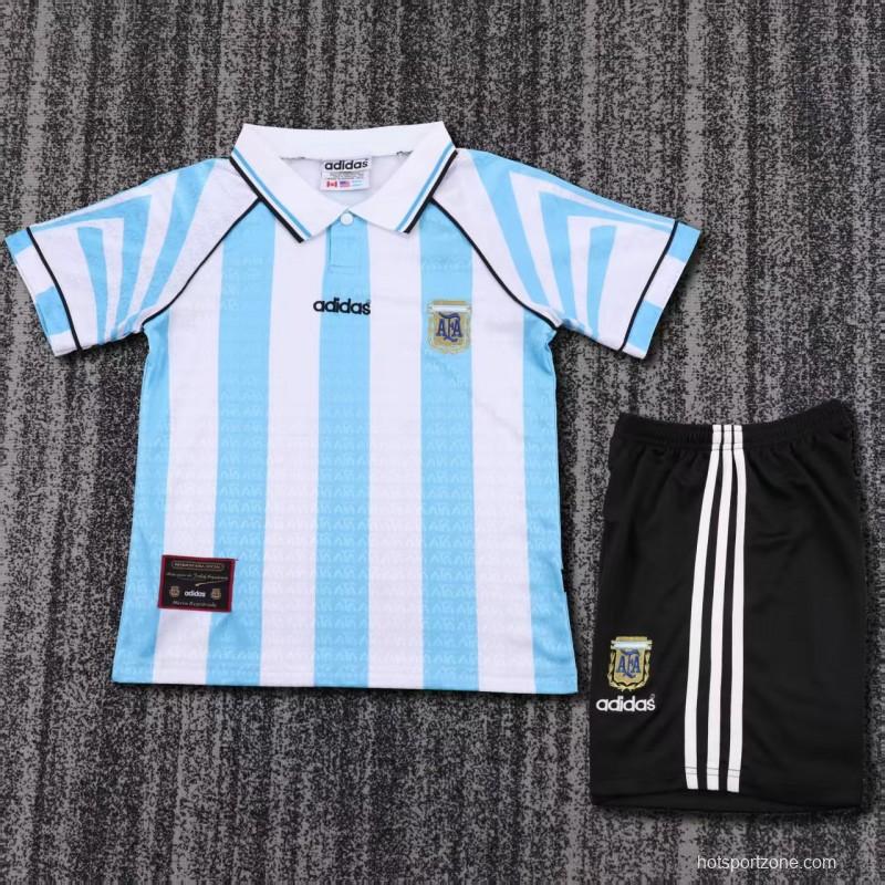 Retro Kids  96/97 Argentina Home Jacquard Jersey