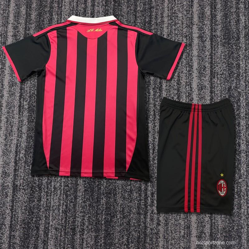 Retro Kids 09/10 AC Milan Home Jersey