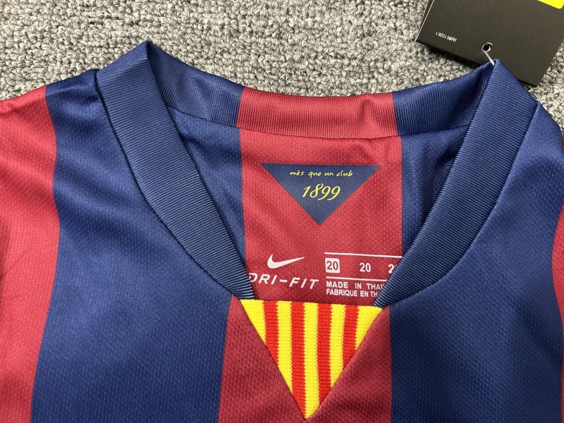 Retro Kids 14/15 Barcelona Home Long Sleeve Jersey