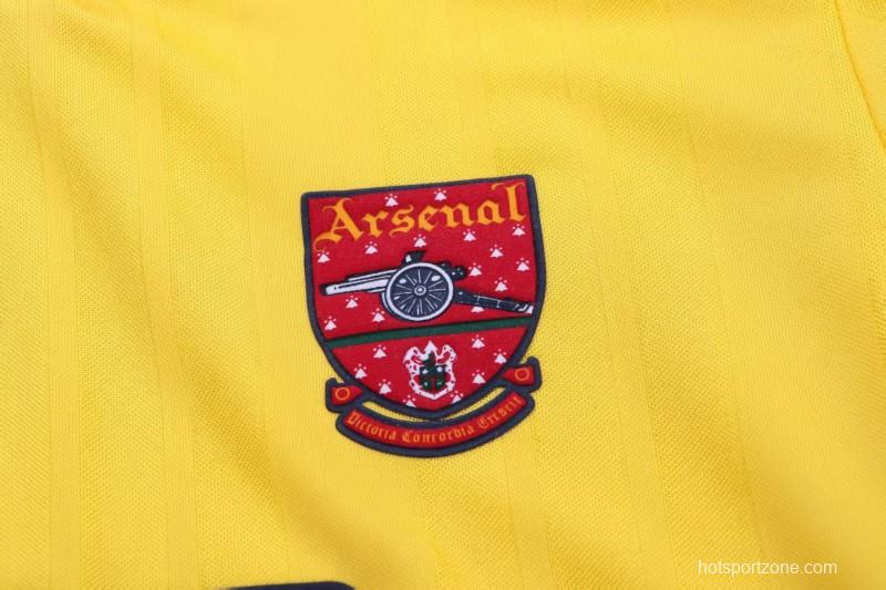 Retro 1993/94 Kids Arsenal Yellow & Black Away Jersey
