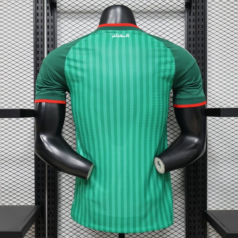 Player Version 26/27 Algeria Away Green with Tonal Vertical Stripe  Jersey