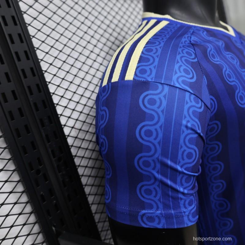 Player Version 2026 Sweden Blue with Tonal Chain Stripe  Away Jersey