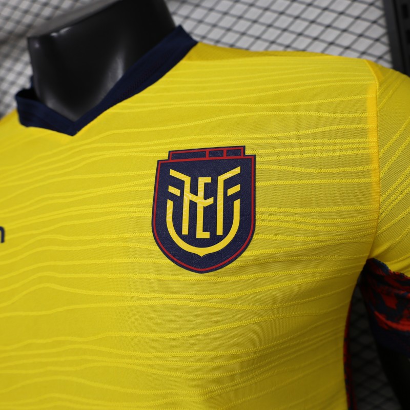 Player Version 2026 Ecuador Yellow with Tonal Wave  Home Jersey