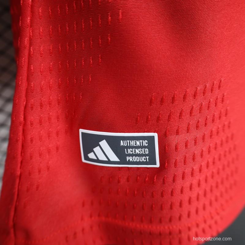 Player Version 26/27 Manchester United Red Polo Collar  Long Sleeve Jersey