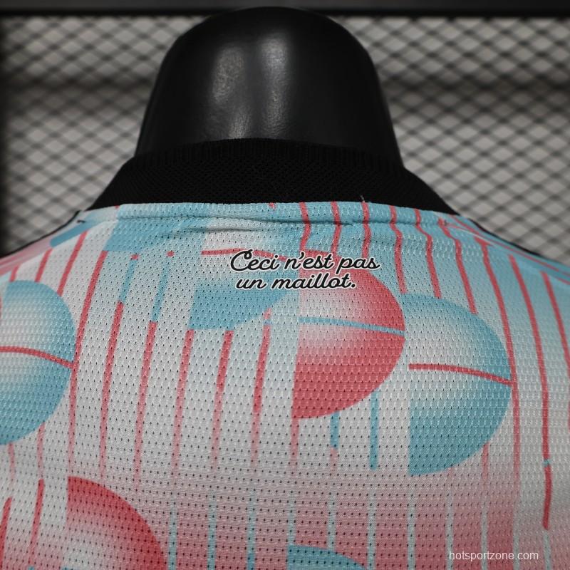 Player Version 26/27 Belgium Frozen Blue & Pink  Away Long Sleeve Jersey