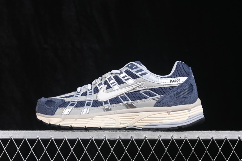 Nike P-6000 SE Retro Running Sneakers with Layered Design and Lightweight Comfort - IU7549-400