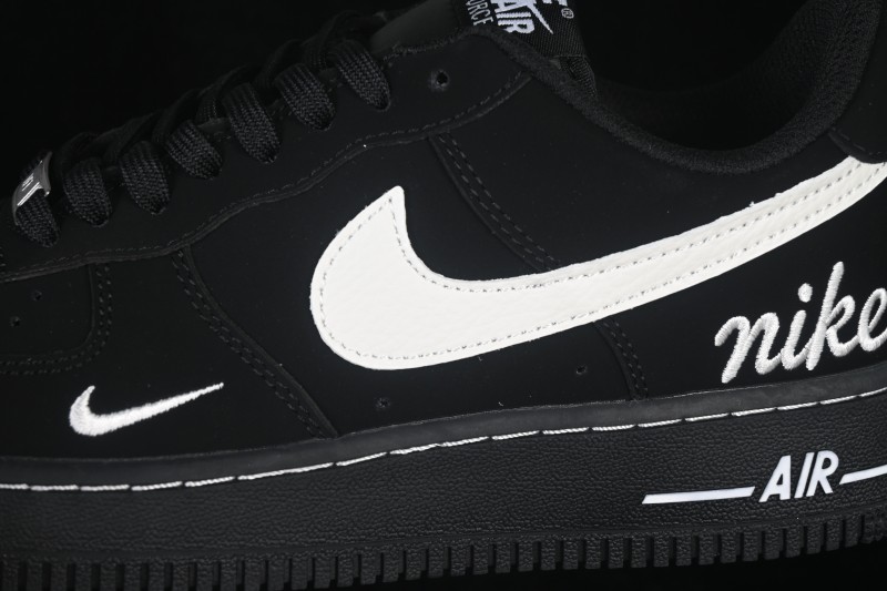 Nike Air Force 1 '07 Low Black Suede Warrior Casual Sneakers with Full-Length Air Cushion - NH0601-547