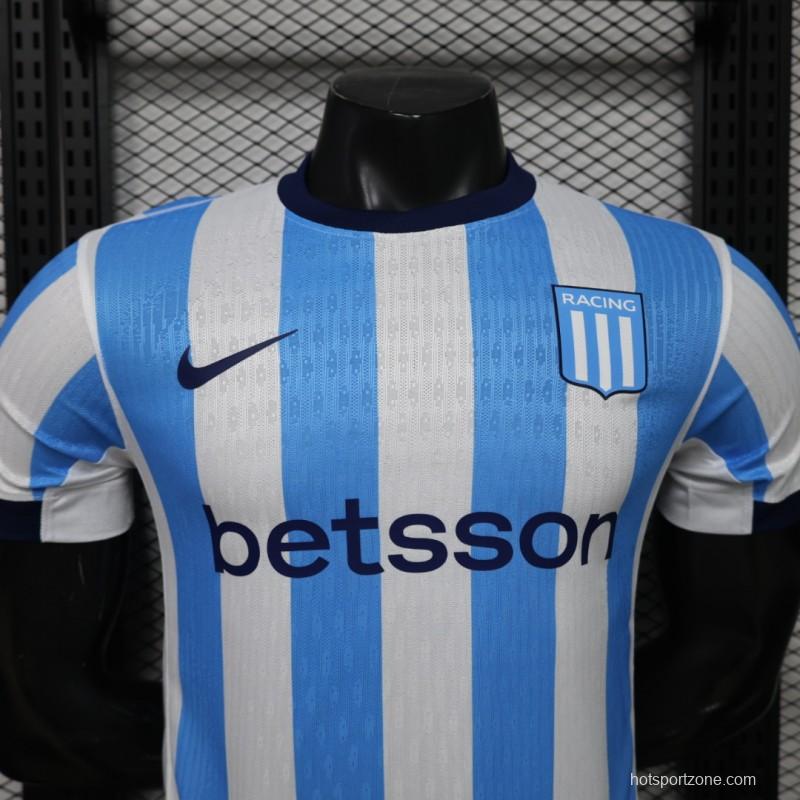 Player Version 26/27 Racing Club Blue & White Stripes Home Jersey