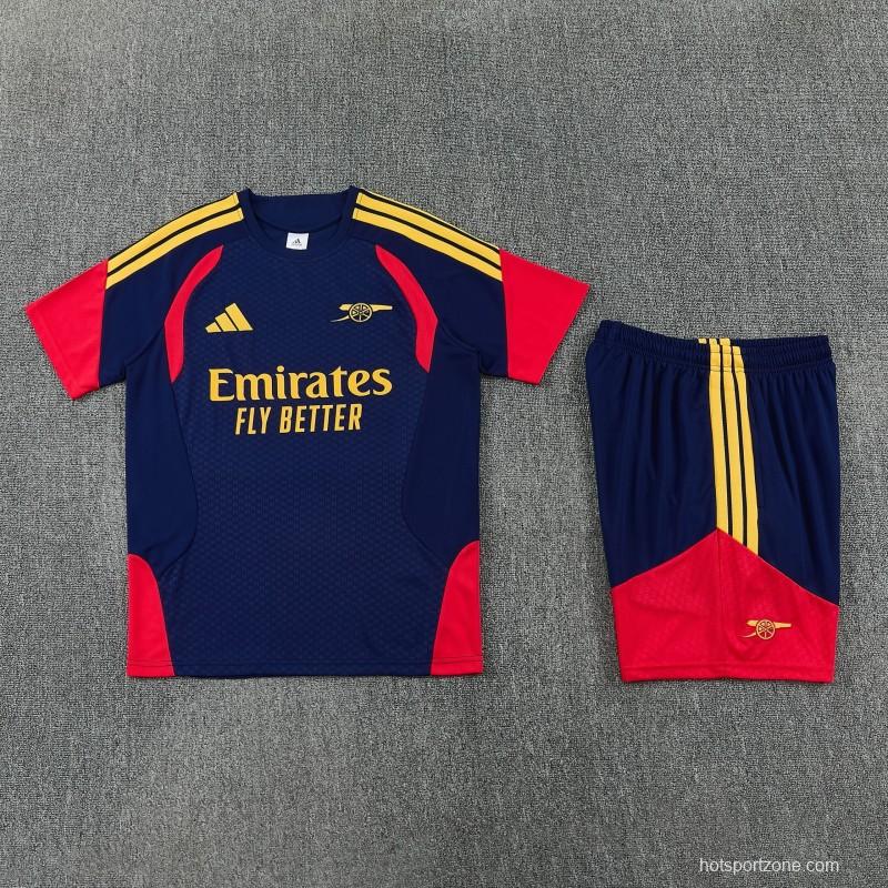 26/27 Arsenal  Navy Blue Short Sleeve+Soccer Shorts