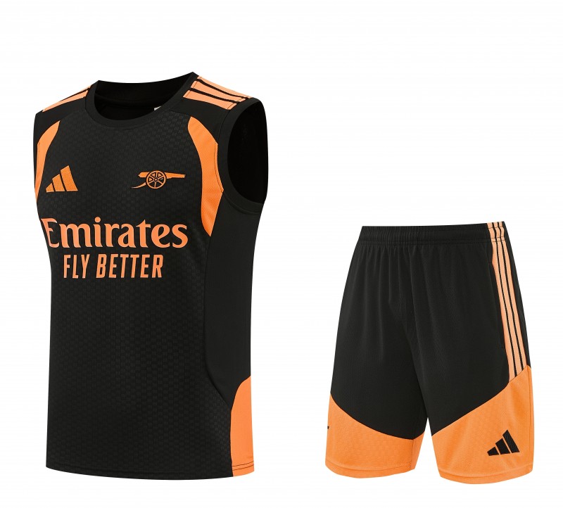 26/27 Arsenal Black Sleeveless Training Vest +Shorts Set