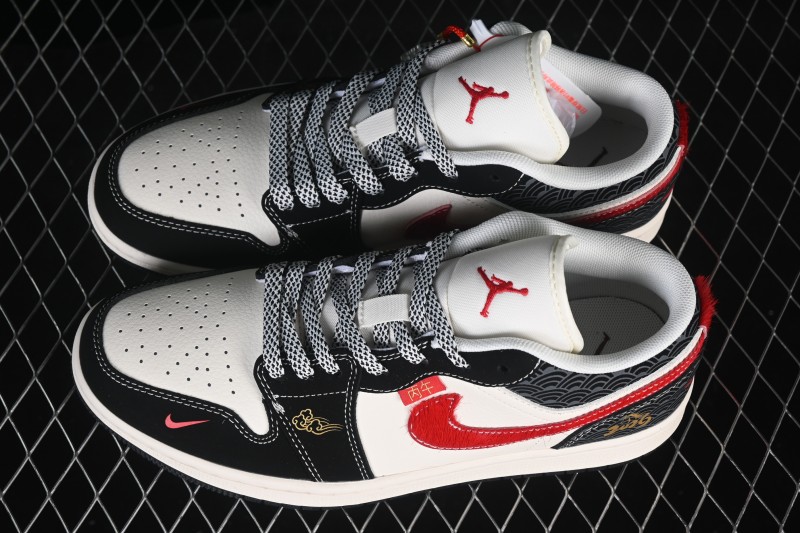 Nike Air Jordan 1 Low Year of the Horse Premium Custom Low-Top Retro Basketball Shoes - MZ9588-843