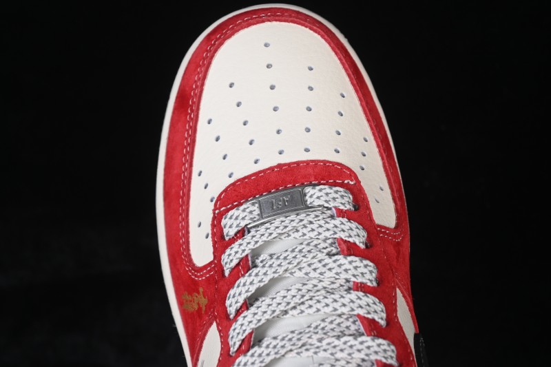 Nike Air Force 1 '07 Low Red and Black Auspicious Blessing Casual Skateboarding Shoes - FC1688-264